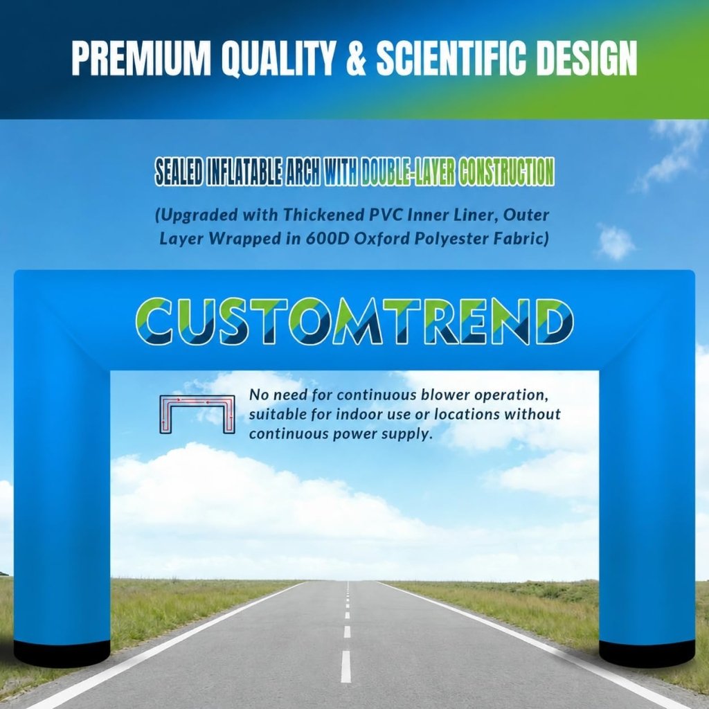 20ft Custom Square Air-Sealed Inflatable Arch – Suitable for Various Events - Customtrend