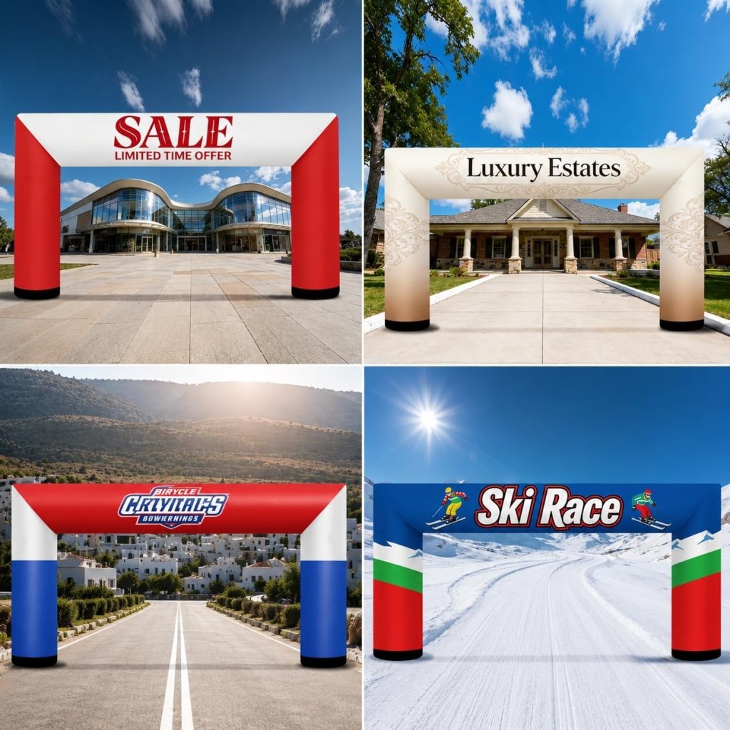 20ft Custom Square Air-Sealed Inflatable Arch – Suitable for Various Events - Customtrend