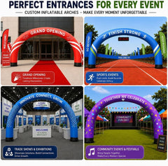20x10ft Custom Round Sealed Inflatable Archway – Suitable for Various Events - Customtrend