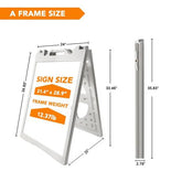 21.5"x28.5" A-Frame Sidewalk Sign – Double-Sided Folding Display for Outdoor Advertising - Customtrend