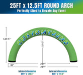 25ft Custom Round Sealed Inflatable Archway – Suitable for Various Events - Customtrend