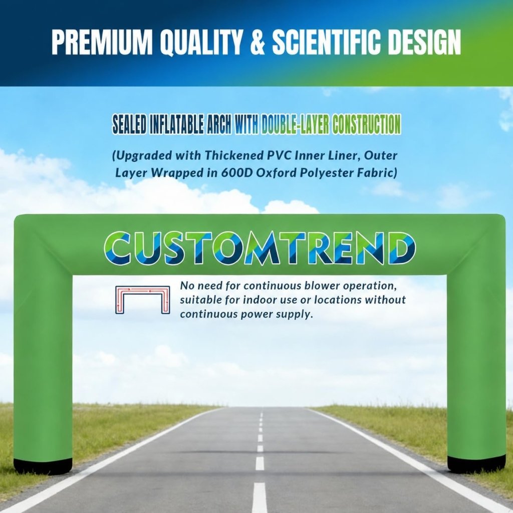 25ft Custom Square Air-Sealed Inflatable Arch – Suitable for Various Events - Customtrend
