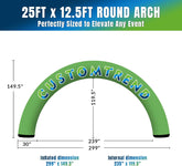 25ft Custom Round Sealed Inflatable Archway – Suitable for Various Events
