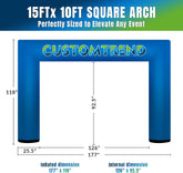 15ft Custom Square Air-Sealed Inflatable Arch – Suitable for Various Events