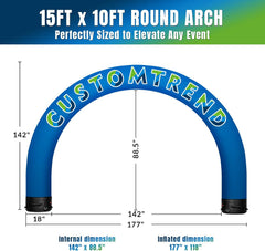 15x10ft Custom Round Sealed Inflatable Archway – Suitable for Various Events