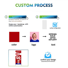 Custom 2FT 24” x 90”,2.5FT 30” x 90”,2.8FT 33.4” x 90” Tension Fabric Display Stand( Aluminum Stand Included) - Customtrend