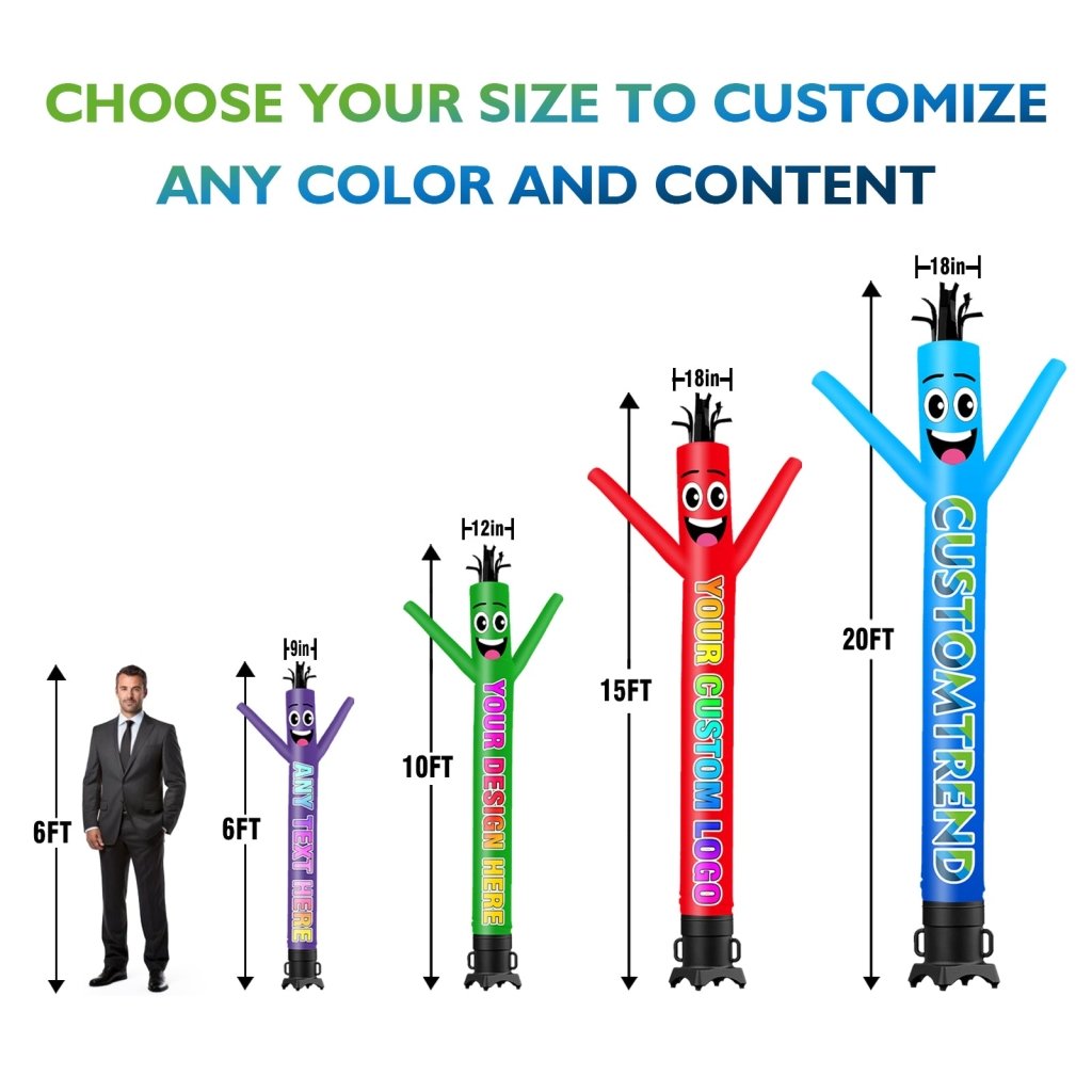 Custom 6ft 10ft 15ft 20ft Tall Sky Dancer(Blower Not Included) - Customtrend