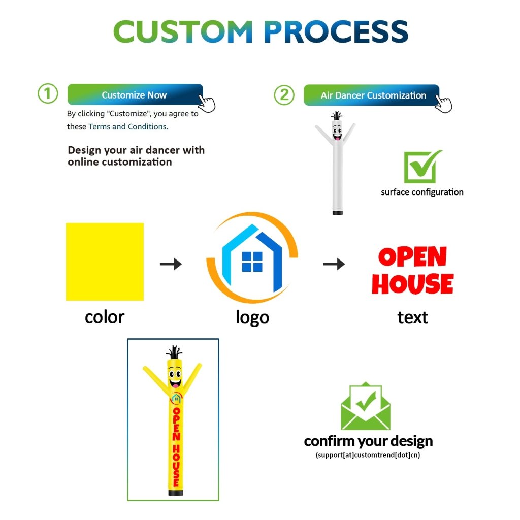 Custom 6ft 10ft 15ft 20ft Tall Sky Dancer(Blower Not Included) - Customtrend