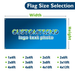 Custom Backdrop Banner(2x5, 2x6, 4x4, 4x6, 4x10, 4x12FT) - Customtrend