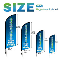 Custom Blade Flags - 1.6x6.6,Single/Double - Customtrend