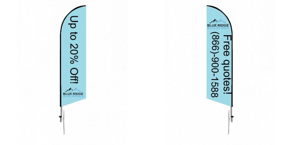 Custom Blade Flags - 3x12,Single/Double - Customtrend