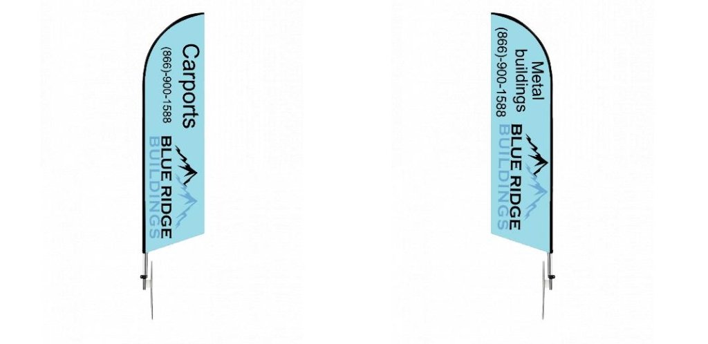 Custom Blade Flags - 3x12,Single/Double - Customtrend