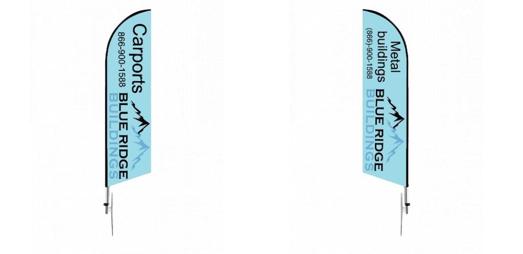 Custom Blade Flags - 3x12,Single/Double - Customtrend