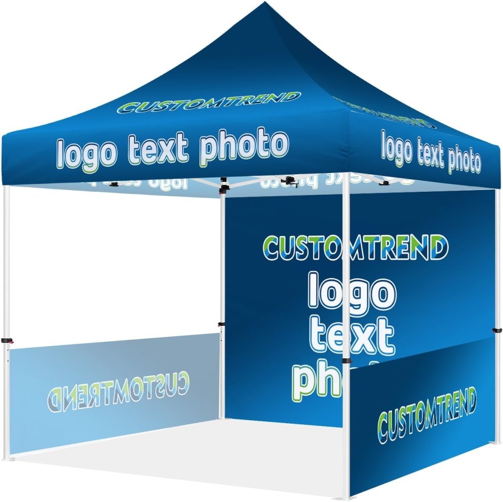 Custom Canopy Tent 10x10(10x10 canopy +back wall + 2 half walls) - Customtrend