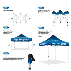 Custom Canopy Tent 10x10(10x10 canopy +back wall + 2 half walls) - Customtrend