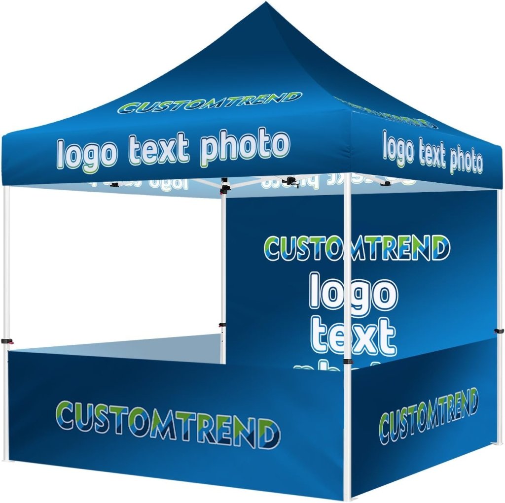 Custom Canopy Tent 10x10(10x10 canopy +back wall + 3 half walls) - Customtrend