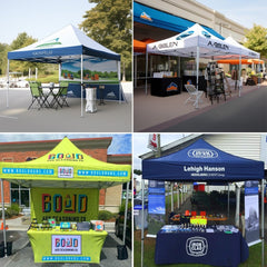 Custom Canopy Tent 10x10(10x10 canopy +back wall) - Customtrend