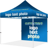 Custom Canopy Tent 10x10(10x10 canopy +back wall) - Customtrend