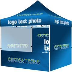 Custom Canopy Tent 10x10(10x10 canopy+3 full walls + 1 half wall) - Customtrend