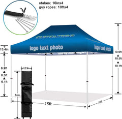 Custom Canopy Tent 10x15(10x15 canopy + back wall + 2 half side walls) - Customtrend