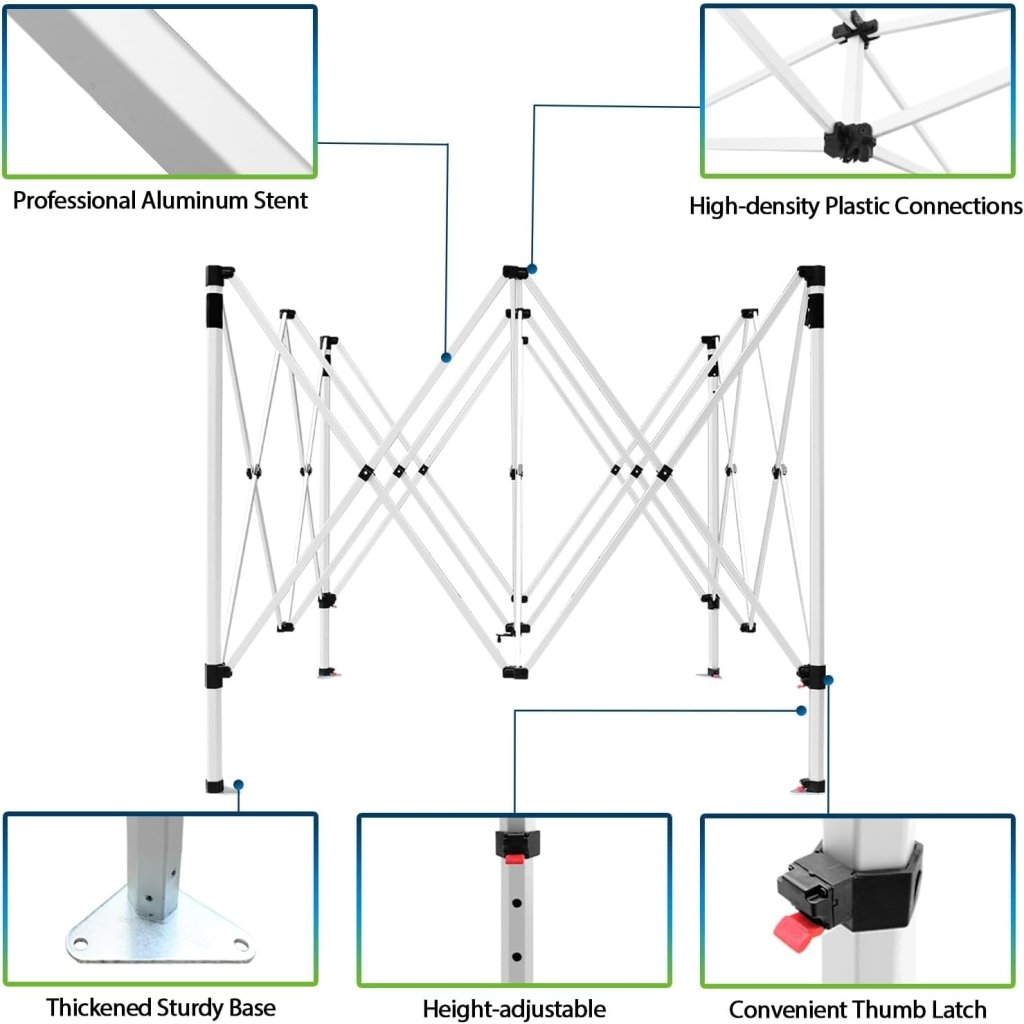 Custom Canopy Tent 10x20(10x20 canopy+ back wall + 2 full side walls) - Customtrend
