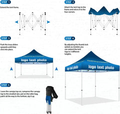 Custom Canopy Tent 10x20(10x20 canopy+ back wall + 2 full side walls) - Customtrend