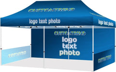Custom Canopy Tent 10x20(10x20 canopy+ back wall + 2 half side walls) - Customtrend