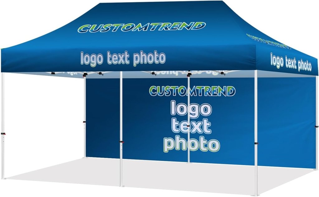 Custom Canopy Tent 10x20(10x20 canopy+ back wall) - Customtrend