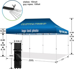 Custom Canopy Tent 10x20(10x20 canopy+ back wall) - Customtrend
