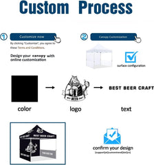 Custom Canopy Tent 10x20(10x20 canopy+ back wall) - Customtrend