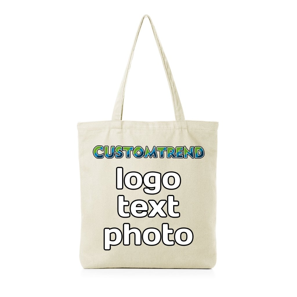 Custom Canvas Tote Bag(12x14,13.7x15.7,15x17.7in) - Customtrend