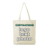 Custom Canvas Tote Bag(12x14,13.7x15.7,15x17.7in) - Customtrend