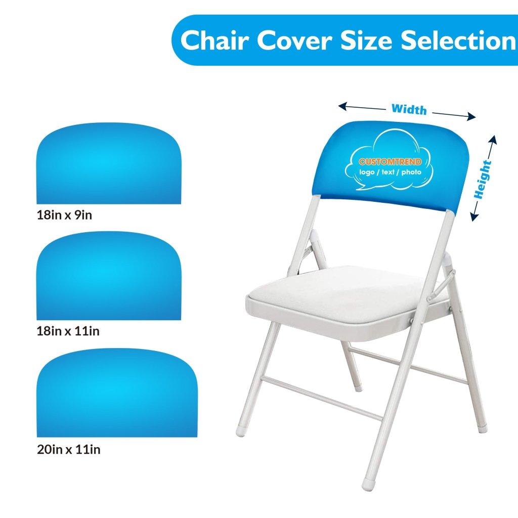 Custom Chair Cover( 18"W x 9"H,18"W x 11"H,20"W x 11"H) - Customtrend
