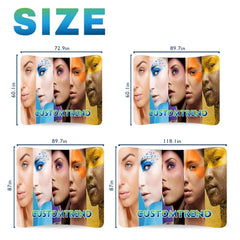Custom Curved Tension Fabric Display(60.1x89.7in+Stand,Single/Double Sided) - Customtrend