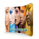 Custom Curved Tension Fabric Display(87x118.1in+Stand,Single/Double Sided) - Customtrend
