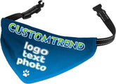 Custom Dog Bandanas(Blue,Black,white straps) - Customtrend
