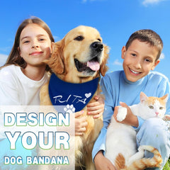 Custom Dog Bandanas(Blue,Black,white straps) - Customtrend