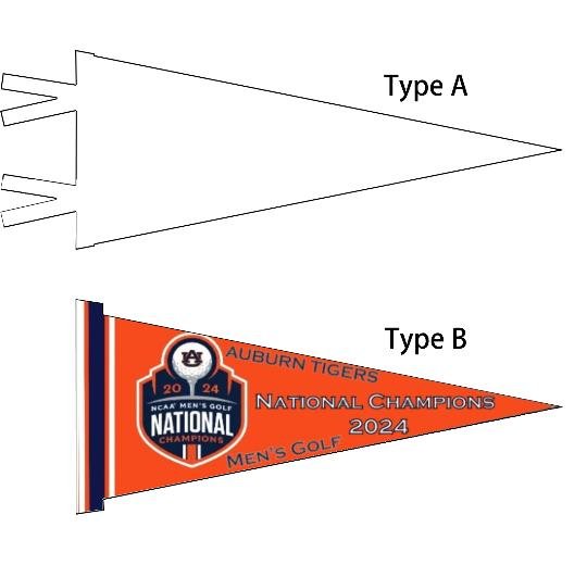Custom Felt Pennant Flag(7.8&34;x 17&34;/11&34;x 27&34;/12&34; x 30&34;,Type A/B) - Customtrend