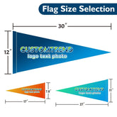 Custom Felt Pennant Flag(7.8"x 17"/11"x 27"/12" x 30",Type A/B) - Customtrend