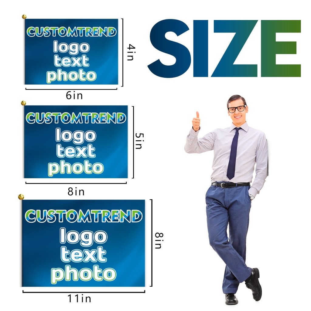 Custom Handheld Flag(4X6in/5x8in/8x11in) - Customtrend