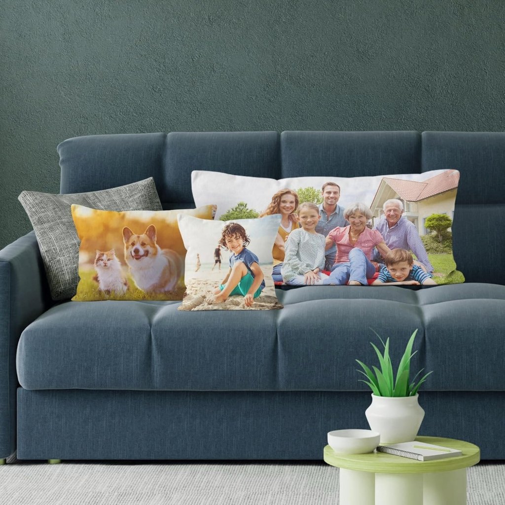 Custom Pillow Cases with Photo Image Text Name(12"x12", 16"x16", 18"x18", 20"x30", 20"x54") - Customtrend