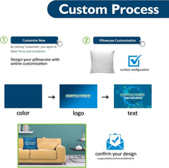 Custom Pillow Cases with Photo Image Text Name(12"x12", 16"x16", 18"x18", 20"x30", 20"x54") - Customtrend