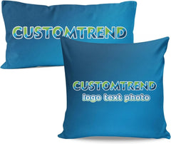 Custom Pillow Cases with Photo Image Text Name(12"x12", 16"x16", 18"x18", 20"x30", 20"x54") - Customtrend