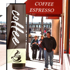 Custom Rectangle Feather Flag - 2.3x12FT, Single/Double - Sided - Customtrend