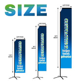 Custom Rectangle Feather Flag - 2.3x9FT, Single/Double - Sided - Customtrend