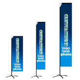 Custom Rectangle Feather Flag - 2.3x9FT, Single/Double - Sided - Customtrend