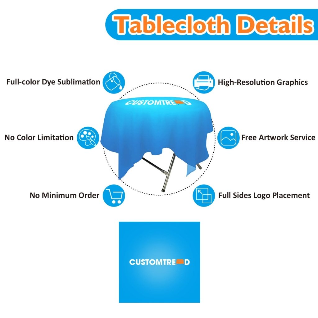 Custom Round Table Cloth(59"× 59") - Customtrend