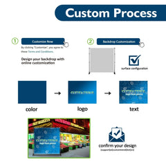 Custom Step and Repeat Banner Stand(8x8ft/10x10ft/8x10ft banner+stand) - Customtrend