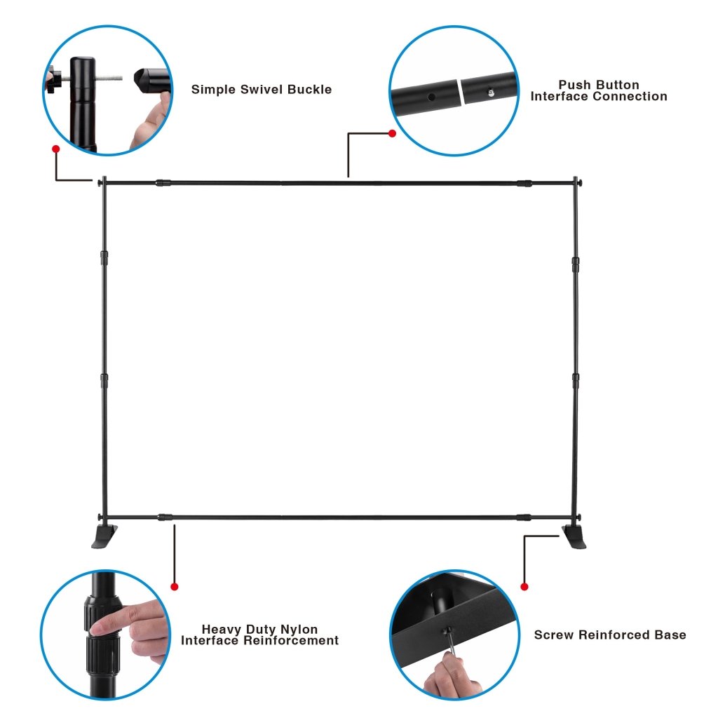 Custom Step and Repeat Banner Stand(8x8ft/10x10ft/8x10ft banner+stand) - Customtrend