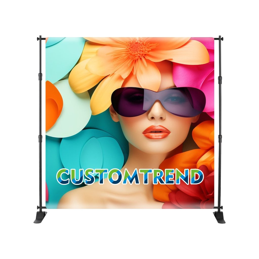 Custom Step and Repeat Banner Stand(8x8ft/10x10ft/8x10ft banner+stand) - Customtrend